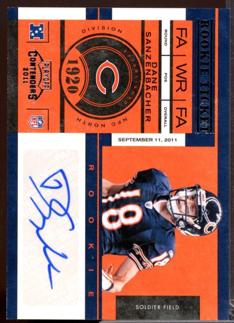 Dane Sanzenbacher RC Card 2011 Playoff Contenders Rookie Autograph #125  Image 1