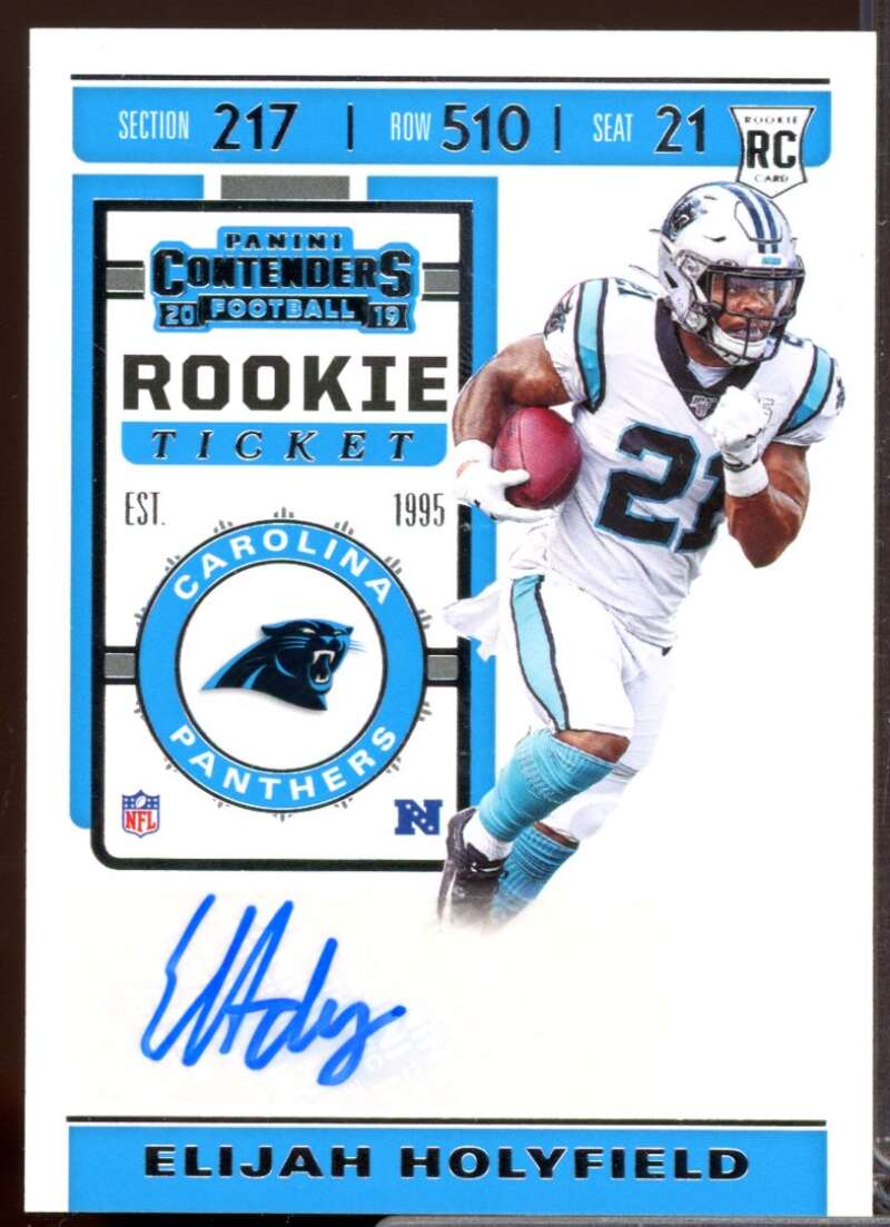 Elijah Holyfield RC Card 2019 Panini Contenders Rookie Autograph #164  Image 1