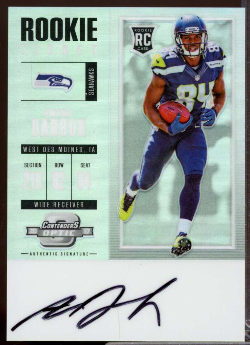Amara Darboh RC Card 2017 Panini Contenders Optic Rookie Autograph #131  Image 1