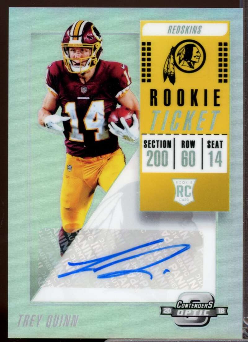 Trey Quinn RC Card 2018 Panini Contenders Optic Rookie Autograph #172  Image 1
