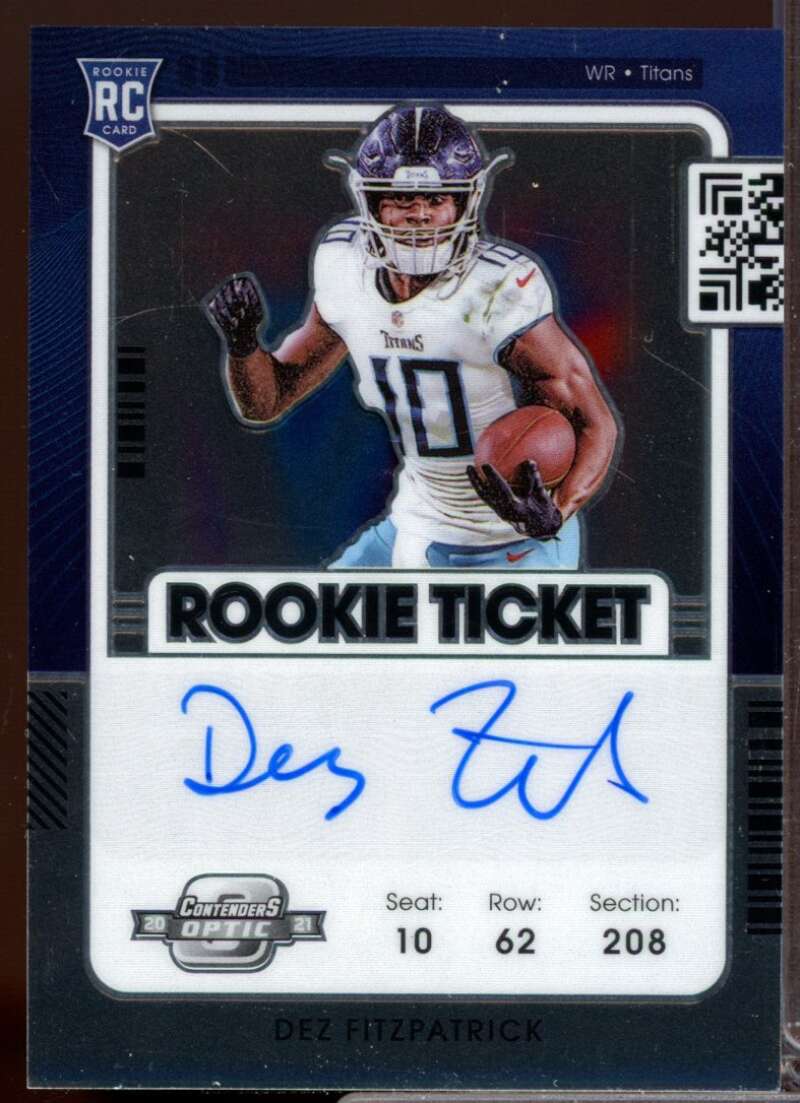 Dez Fitzpatrick RC Card 2021 Panini Contenders Optic Rookie Autograph #130  Image 1