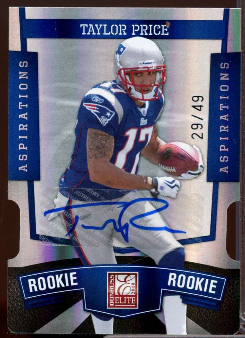 Taylor Price /49 Card 2010 Donruss Elite Aspirations Rookie Autographs #158  Image 1