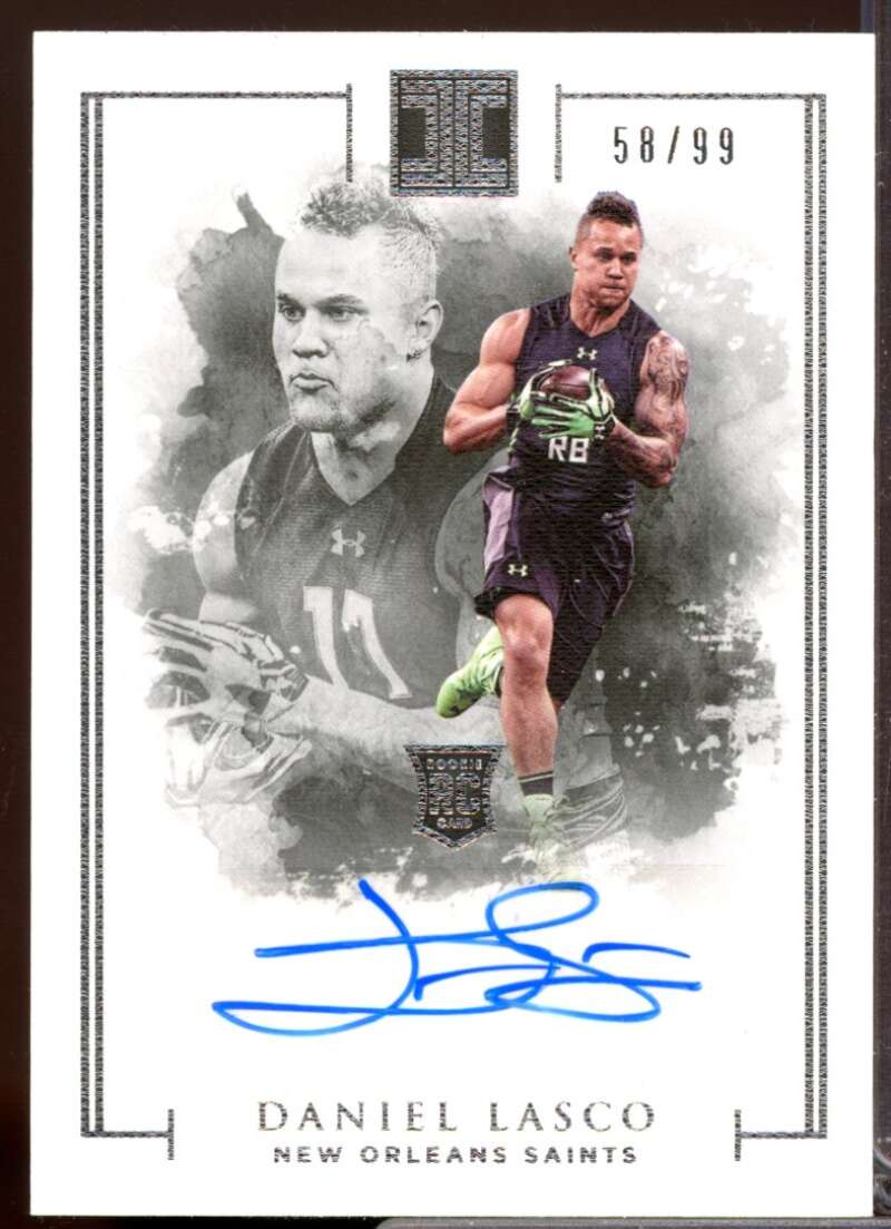 Daniel Lasco RC Card 2016 Panini Impeccable Rookie Autograph #124  Image 1