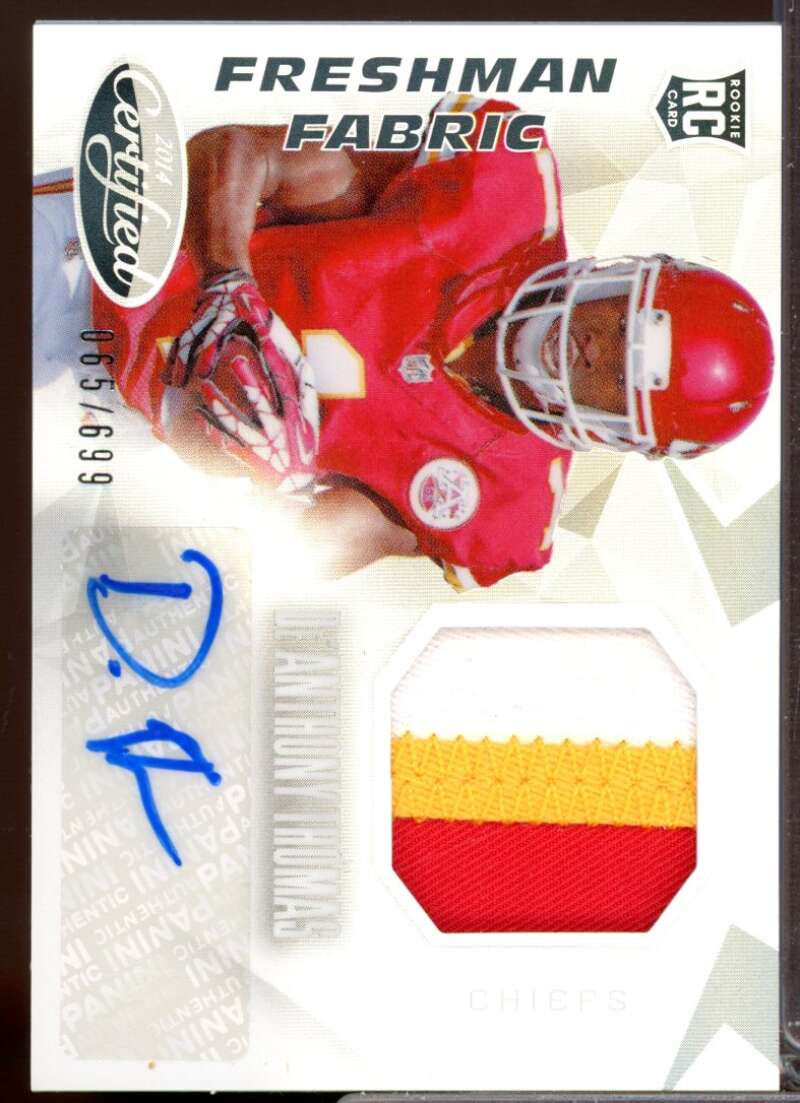 De'Anthony Thomas /699 RC Card 2014 Certified Rookie Jersey Autograph #215  Image 1