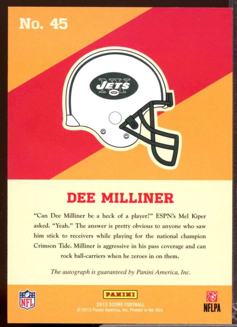 Dee Milliner /25 Card 2013 Score Hot Rookies Signatures Autograph #45  Image 2