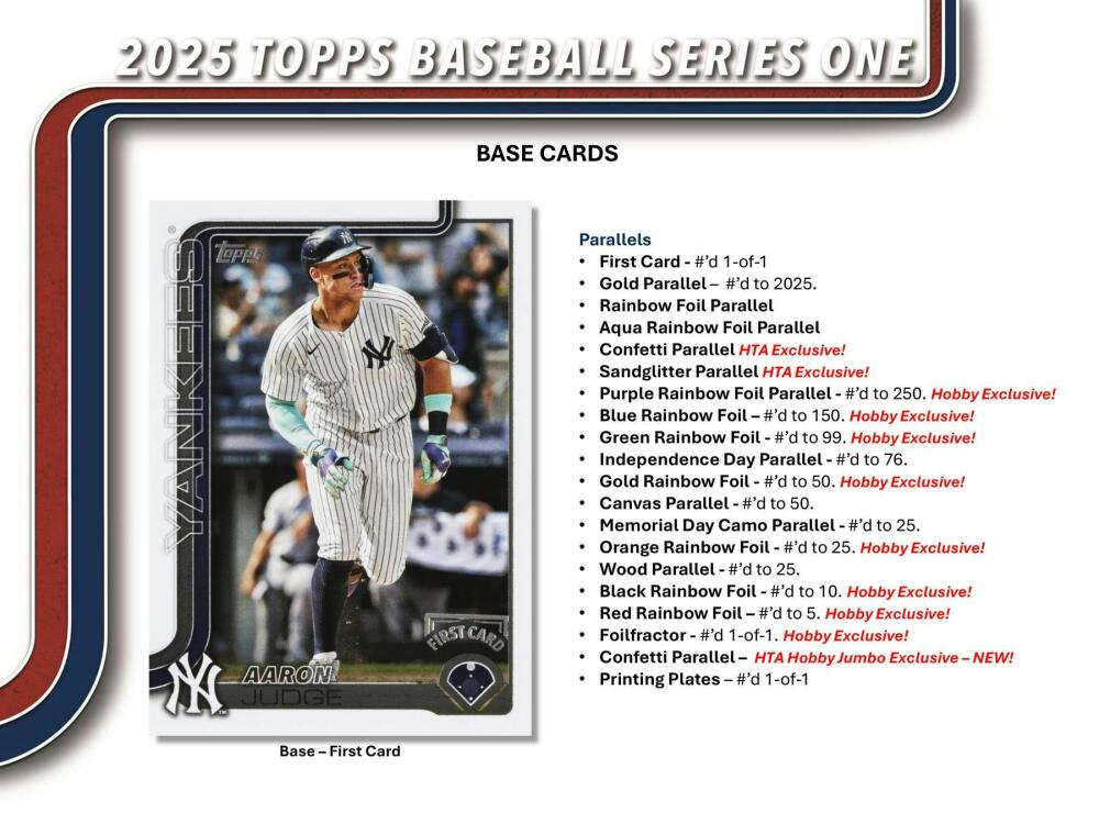 2025 Topps Series 1 Baseball Hobby Box Image 5