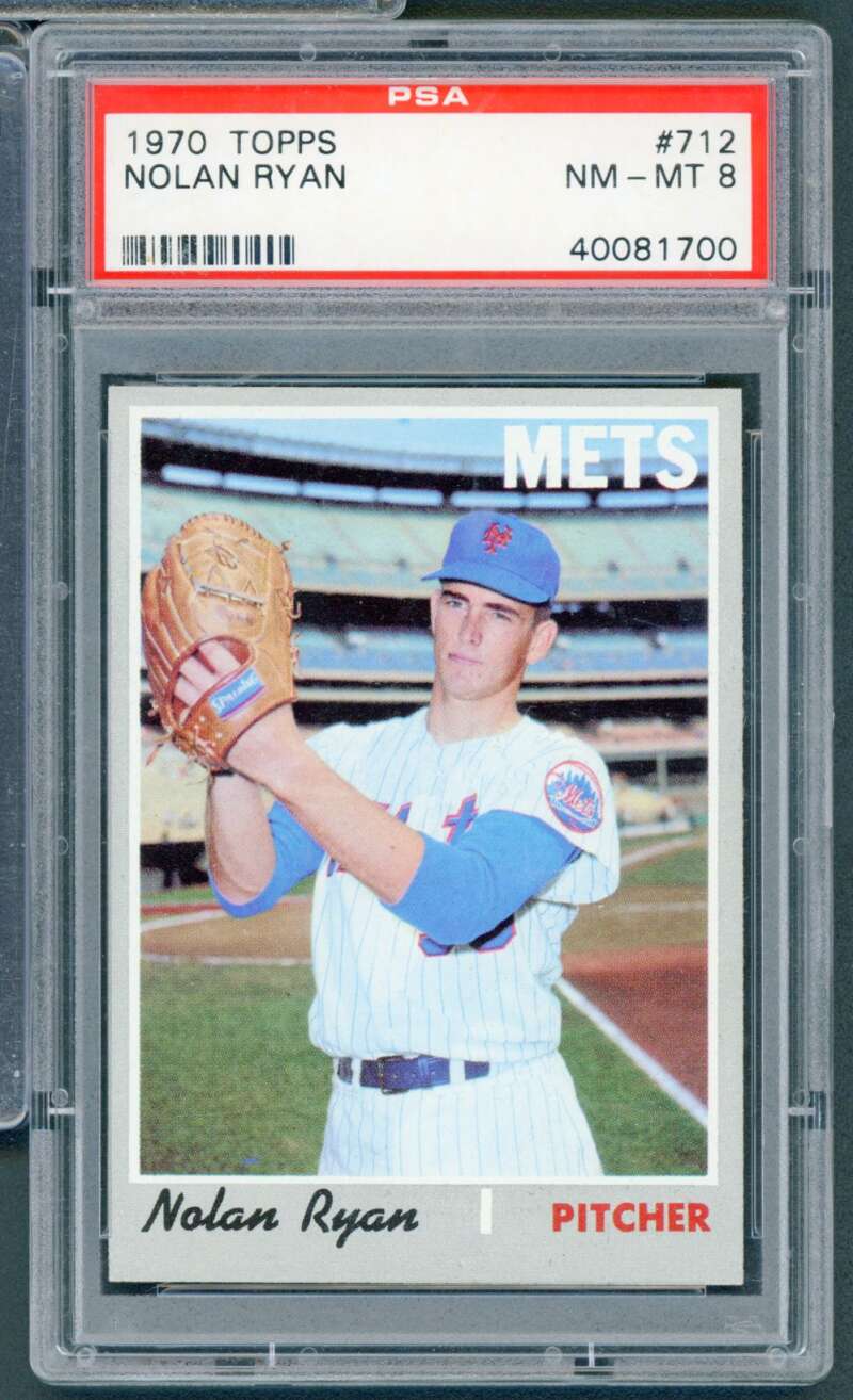 Nolan Ryan Card 1970 Topps #712 PSA 8 Image 1