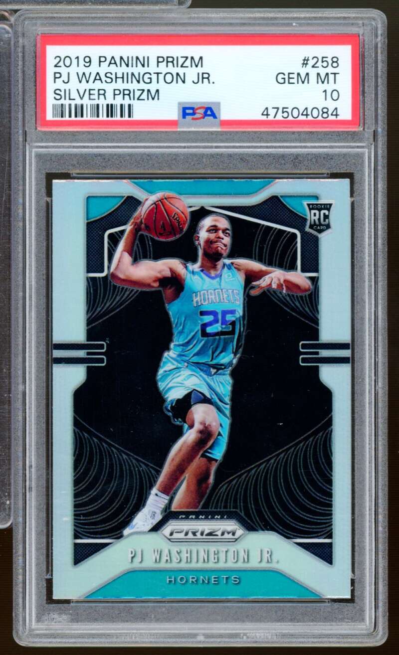 PJ Washington Jr. Rookie Card 2019-20 Panini Prizm Silver Prizm #258 PSA 10 Image 1
