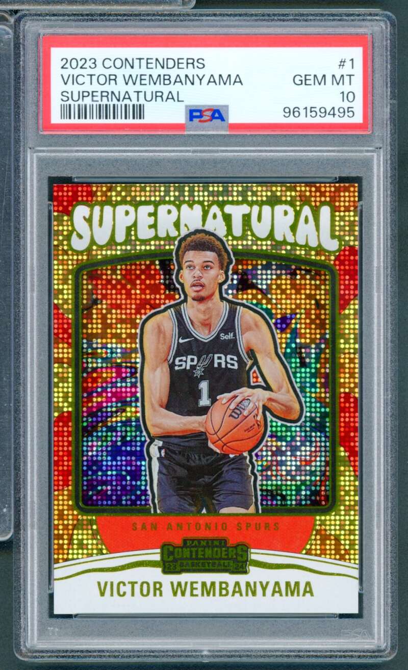 Victor Wembanyama Rookie Card 2023-24 Contenders Supernatural #1 PSA 10 Image 1