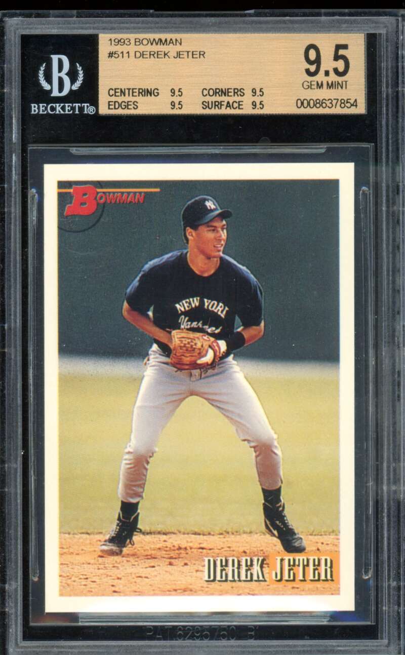 Derek Jeter Rookie Card 1993 Bowman #511 BGS 9.5 Image 1