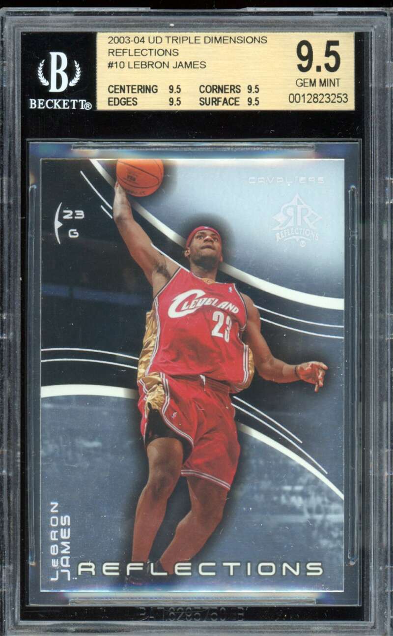 LeBron James Rookie Card 2003-04 UD Triple Dimensions #10 BGS 9.5 Image 1
