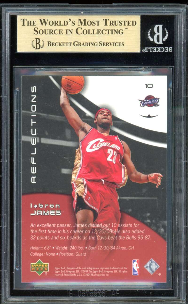 LeBron James Rookie Card 2003-04 UD Triple Dimensions #10 BGS 9.5 Image 2