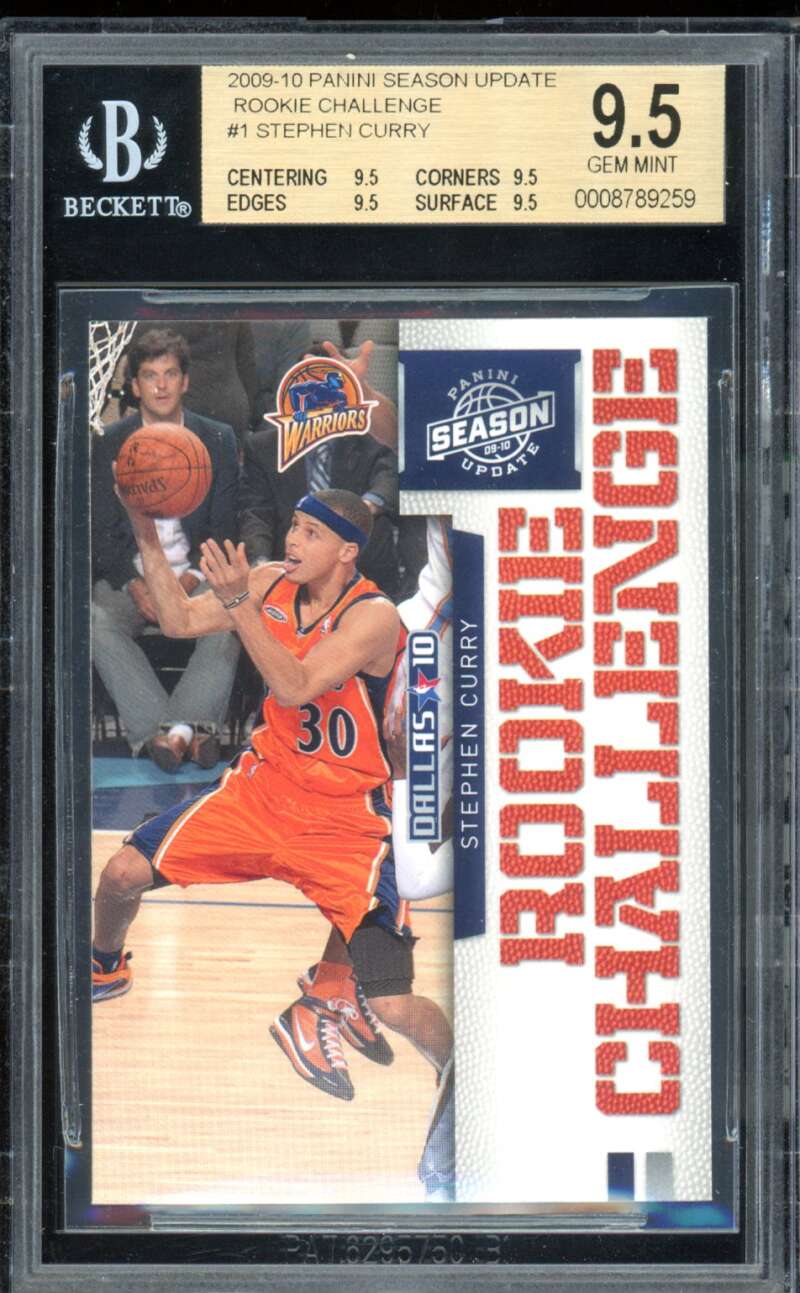 Stephen Curry Rookie Card 2009-10 Panini Season Update #1 BGS 9.5 Image 1