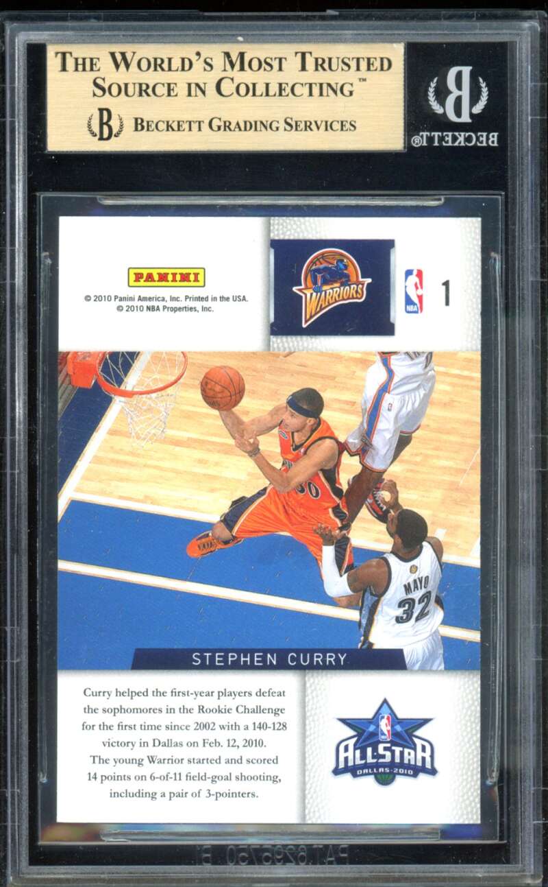 Stephen Curry Rookie Card 2009-10 Panini Season Update #1 BGS 9.5 Image 2