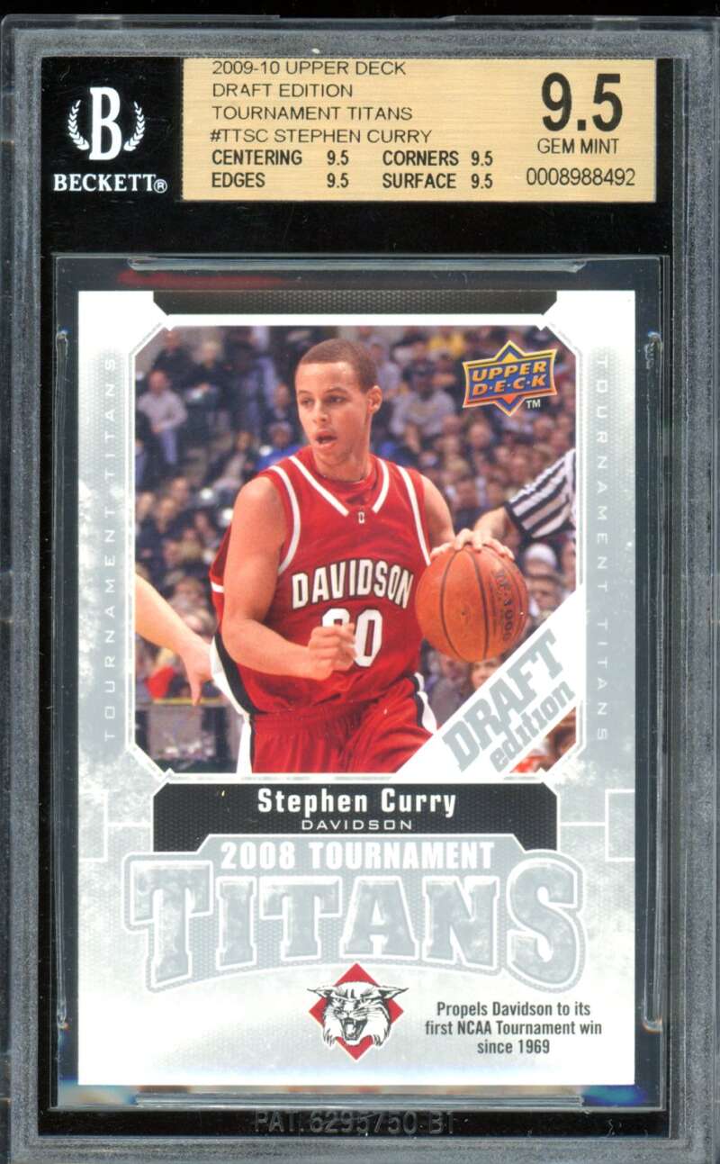Stephen Curry Rookie 2009-10 UD Draft Edition Tournament Titans #TT-SC BGS 9.5 Image 1