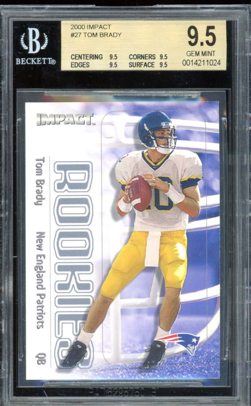 Tom Brady Rookie Card 2000 Impact #27 BGS 9.5 Image 1