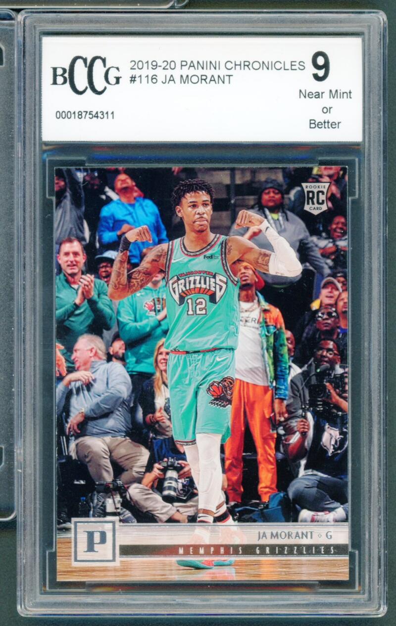 2019-20 Panini Chronicles #116 Ja Morant Rookie Card BGS BCCG 9 Near Mint+ Image 1
