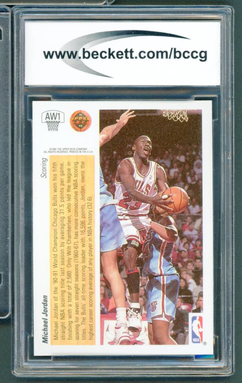 1991-92 Upper Deck Award Winner Holograms #AW1 Michael Jordan BGS BCCG 10 Mint+ Image 2