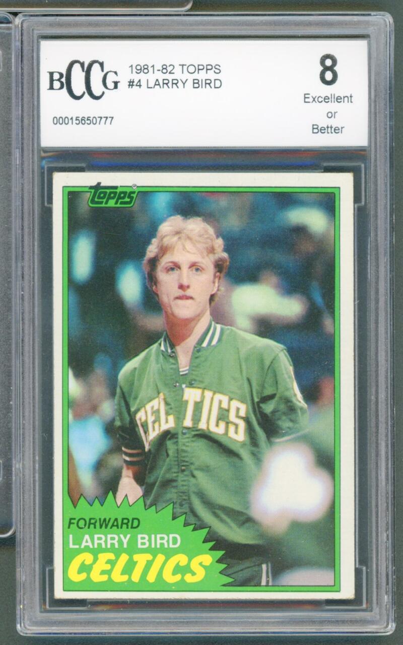 1981-82 Topps #4 Larry Bird Card BGS BCCG 8 Excellent+ Image 1