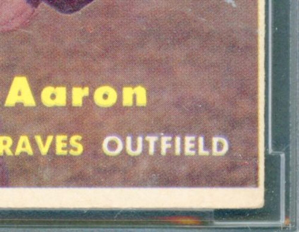 1957 Topps #20 Hank Aaron Card BGS BCCG 8 Excellent+ Image 6
