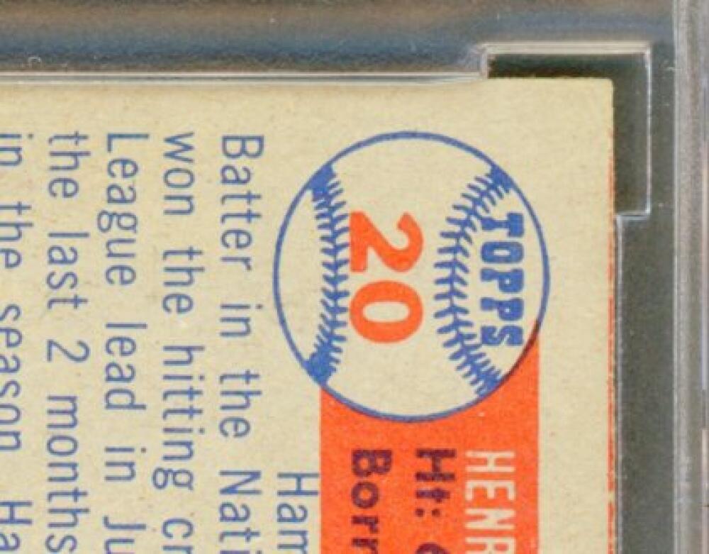 1957 Topps #20 Hank Aaron Card BGS BCCG 8 Excellent+ Image 8