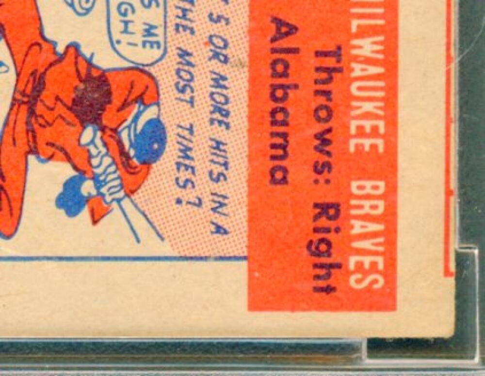 1957 Topps #20 Hank Aaron Card BGS BCCG 8 Excellent+ Image 10