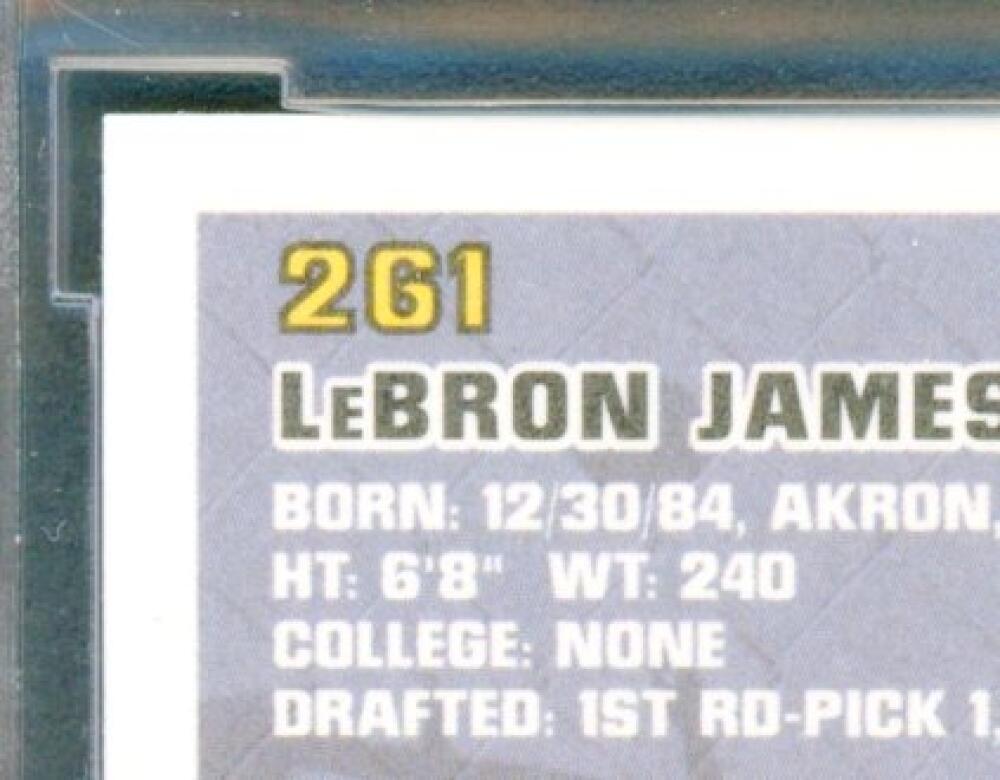 2003-04 Fleer Tradition #261 LeBron James Rookie Card BGS BCCG 10 Mint+ Image 7