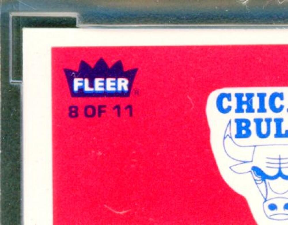 1986-87 Fleer Stickers #8 Michael Jordan Rookie Card BGS BCCG 9 Near Mint+ Image 7