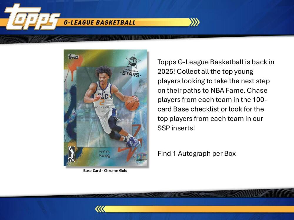 2024-25 Topps G-League Basketball Hobby Box Image 3