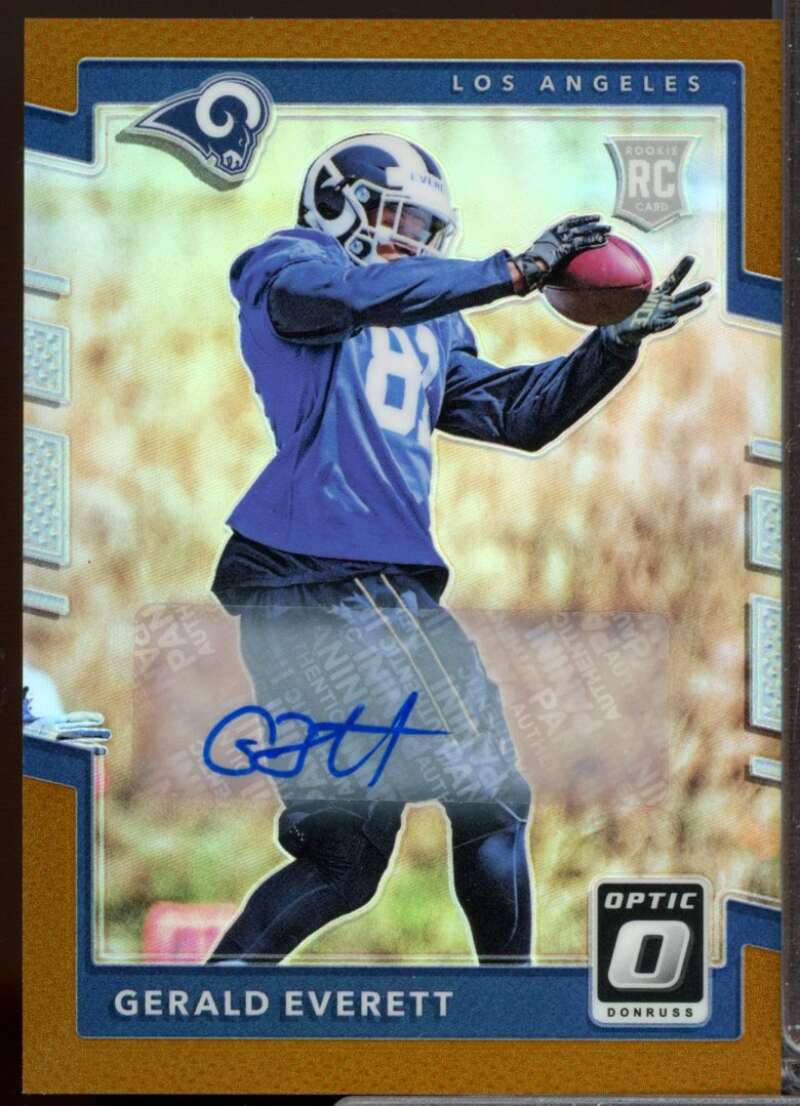 Gerald Everett Card 2017 Donruss Optic Rookie Autographs Bronze #142  Image 1