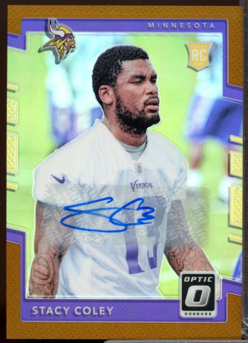 Stacy Coley Card 2017 Donruss Optic Rookie Autographs Bronze #127  Image 1