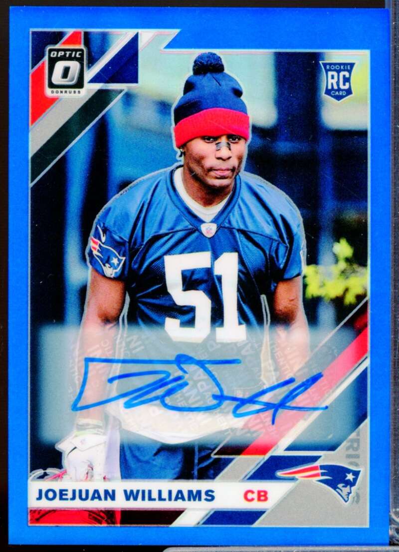 Joejuan Williams Card 2019 Donruss Optic Rookies Autographs Blue #121  Image 1
