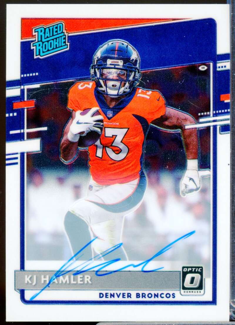 K.J. Hamler Card 2020 Donruss Optic Rated Rookie Autographs #170  Image 1