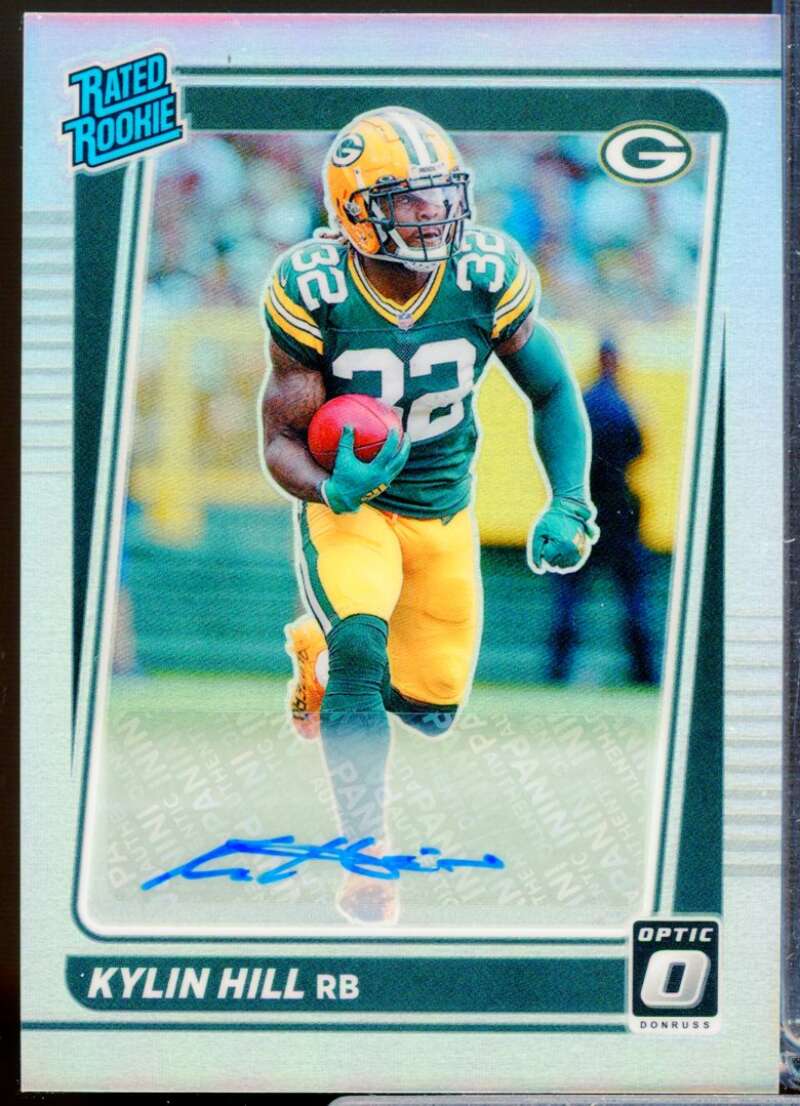 Kylin Hill Card 2021 Donruss Optic Rated Rookie Autographs Holo #289  Image 1