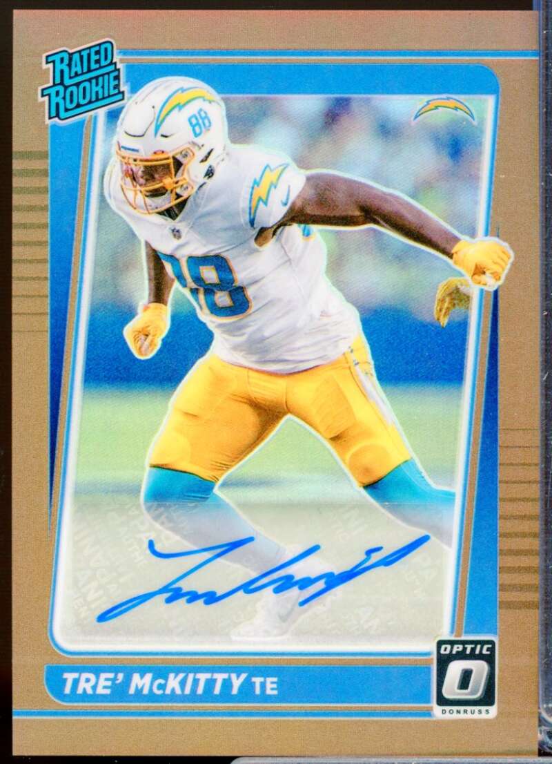 Tre' McKitty Card 2021 Donruss Optic Rated Rookie Autographs Bronze #284  Image 1