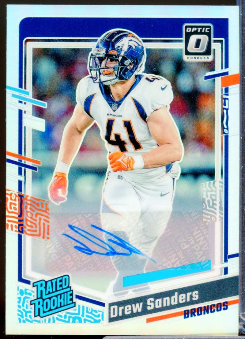 Drew Sanders Card 2023 Donruss Optic Rated Rookie Autographs Holo #230  Image 1