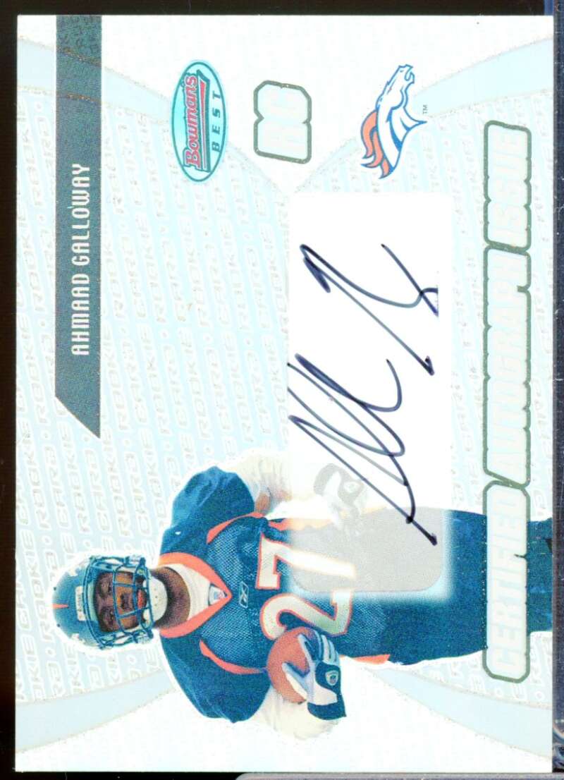 Ahmaad Galloway RC Card 2003 Bowman's Best Rookie Autograph #125  Image 1