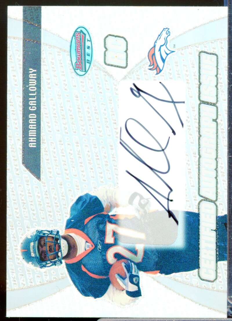 Ahmaad Galloway RC Card 2003 Bowman's Best Rookie Autograph #125  Image 1