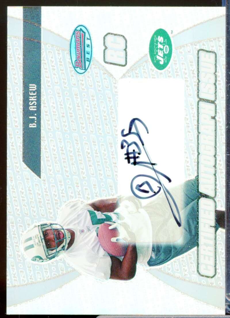 B.J. Askew RC Card 2003 Bowman's Best Rookie Autograph #133  Image 1