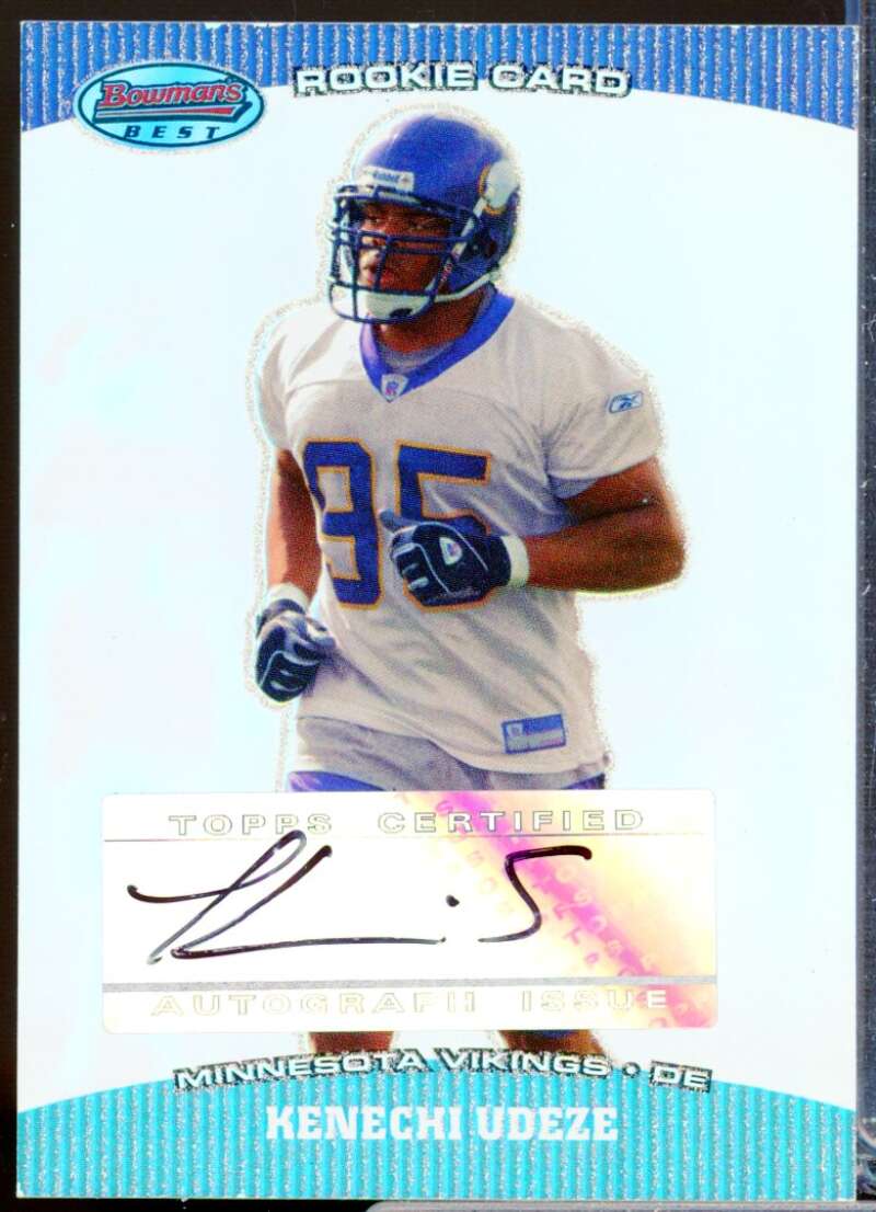 Kenechi Udeze RC Card 2004 Bowman's Best Rookie Autograph #134  Image 1