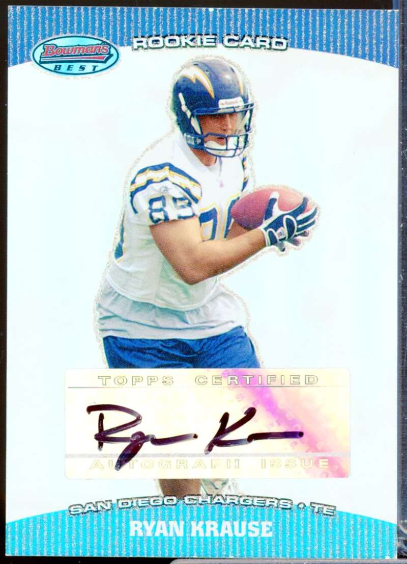 Ryan Krause RC Card 2004 Bowman's Best Rookie Autograph #141  Image 1