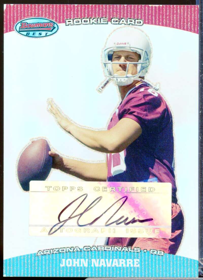 John Navarre RC Card 2004 Bowman's Best Rookie Autograph #164  Image 1