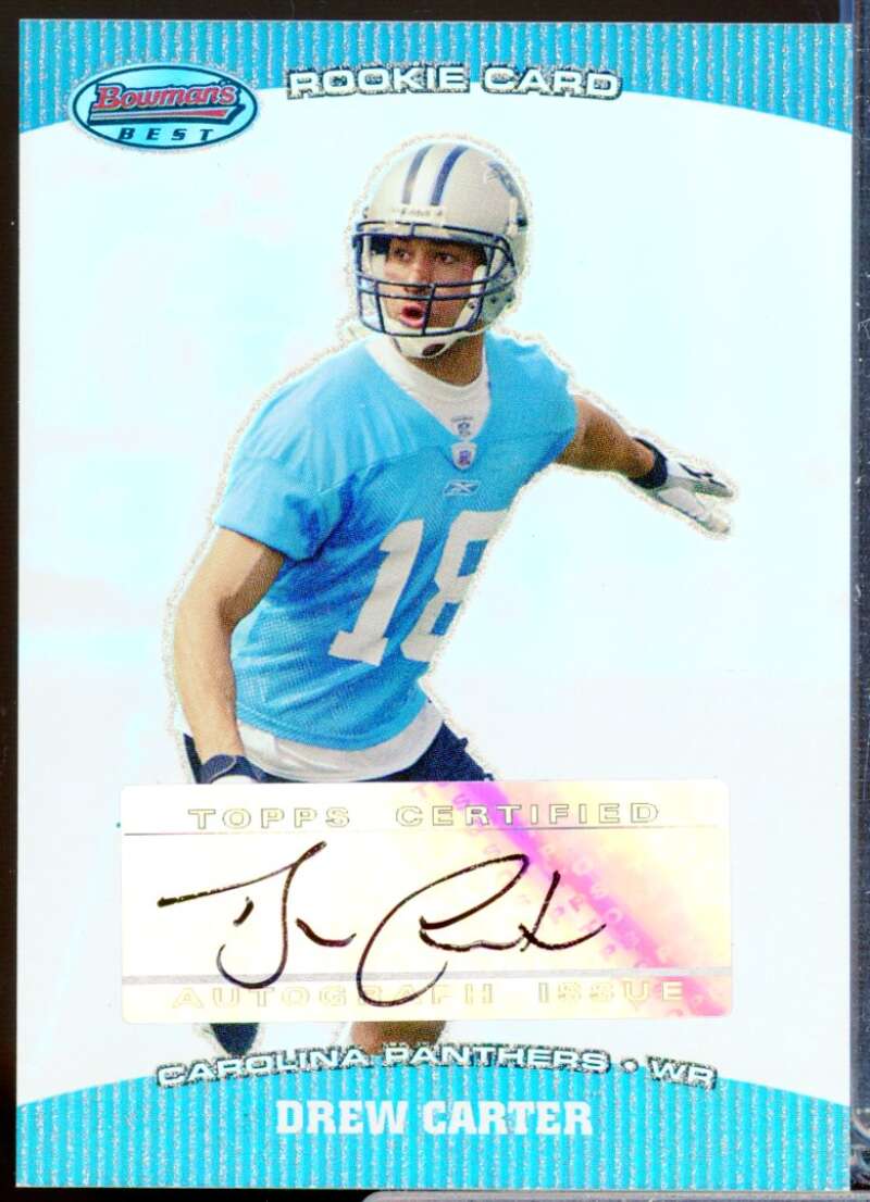 Drew Carter RC Card 2004 Bowman's Best Rookie Autograph #173  Image 1