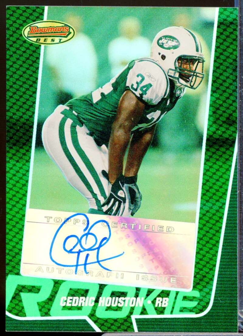 Cedric Houston RC Card 2005 Bowman's Best Rookie Autograph Green #164  Image 1