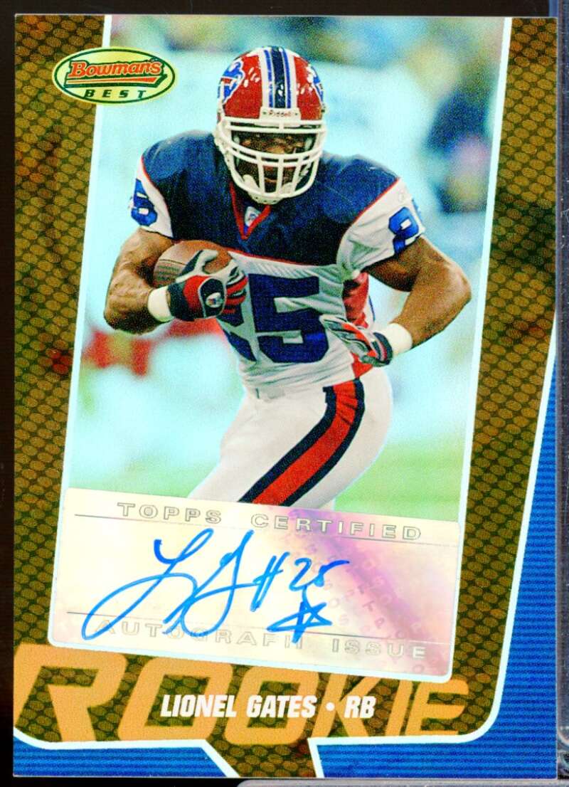 Lionel Gates RC Card 2005 Bowman's Best Rookie Autograph Bronze #167  Image 1
