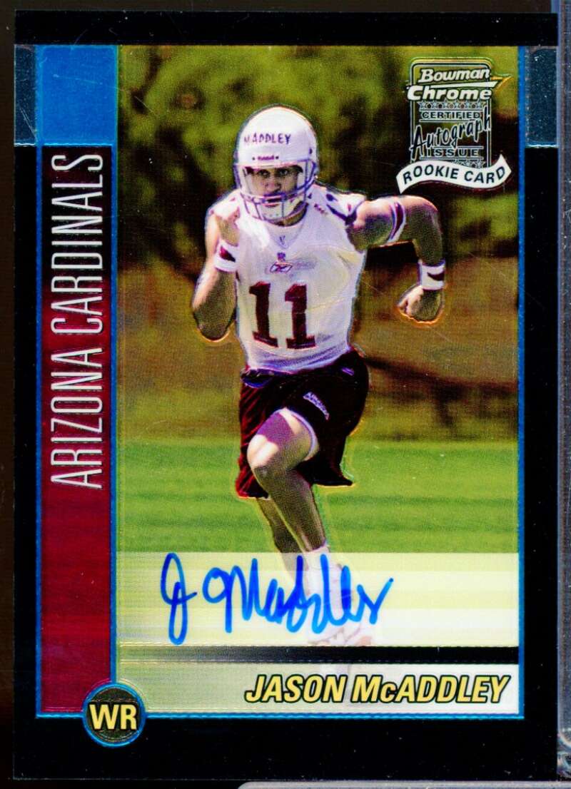 Jason McAddley RC Card 2002 Bowman Chrome Rookie Autograph #247  Image 1