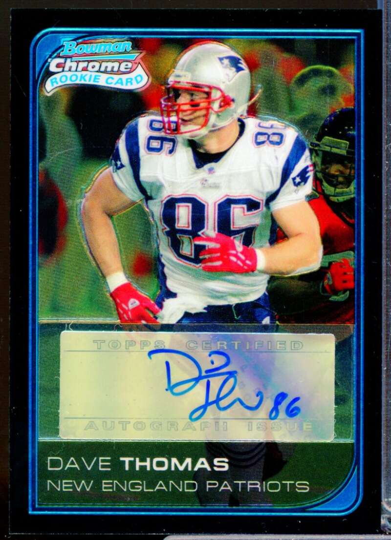 Dave Thomas Card 2006 Bowman Chrome Rookie Autographs #262  Image 1