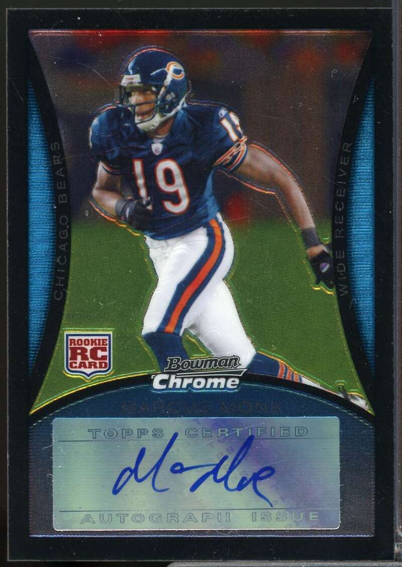 Marcus Monk Card 2008 Bowman Chrome Rookie Autographs #BC100  Image 1