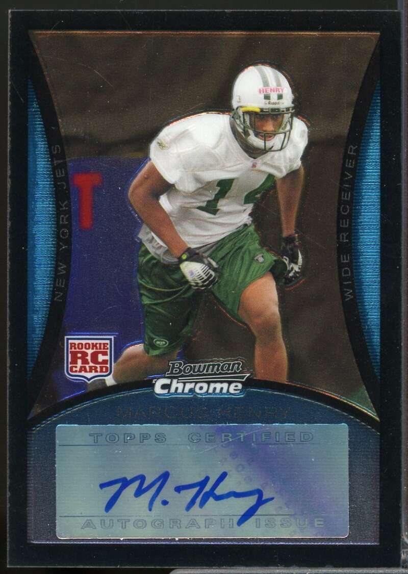 Marcus Henry Card 2008 Bowman Chrome Rookie Autographs #BC101  Image 1