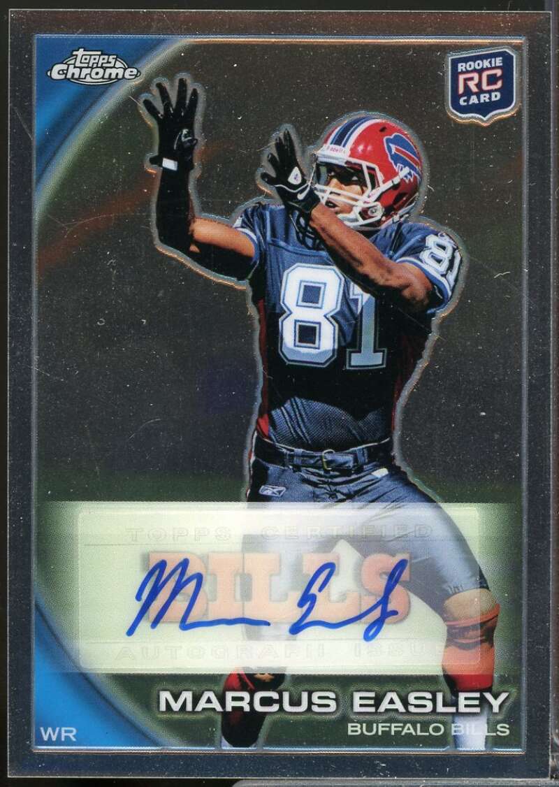 Marcus Easley Card 2010 Topps Chrome Rookie Autographs #C161  Image 1